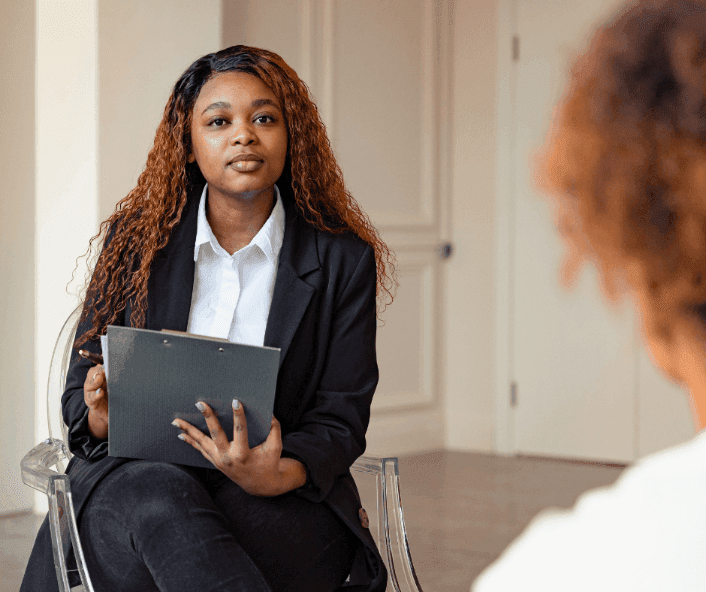 A quality assessment professional conducting an evaluation